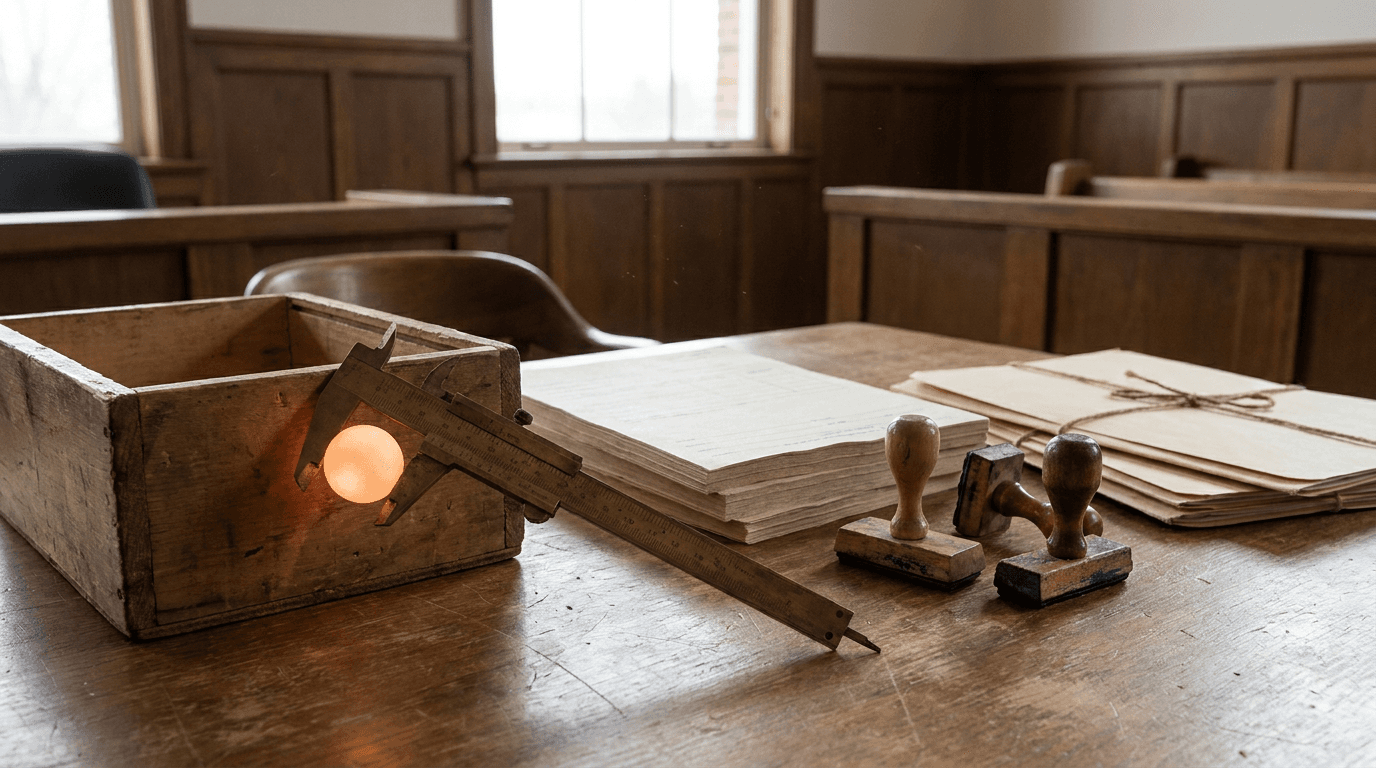An editorial still life shows application forms for wonder beside a small boxed sunset.