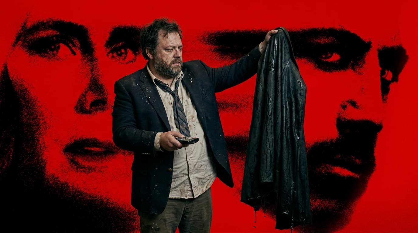Chud Buckets intruding into a tense Cape Fear promotional scene while studying the wrong fabric.