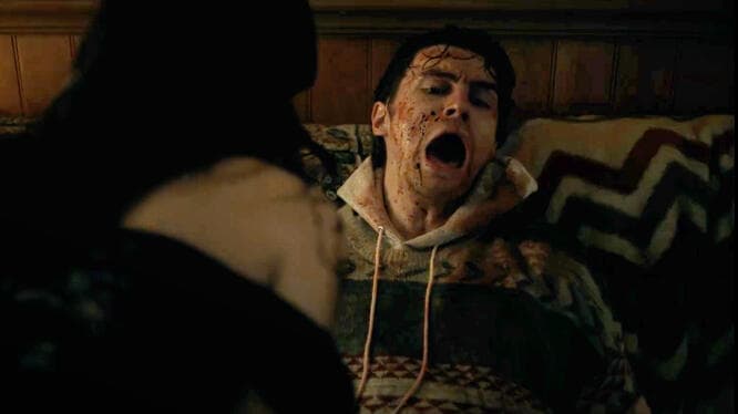 Promotional image for Obsession showing a tense horror scene.