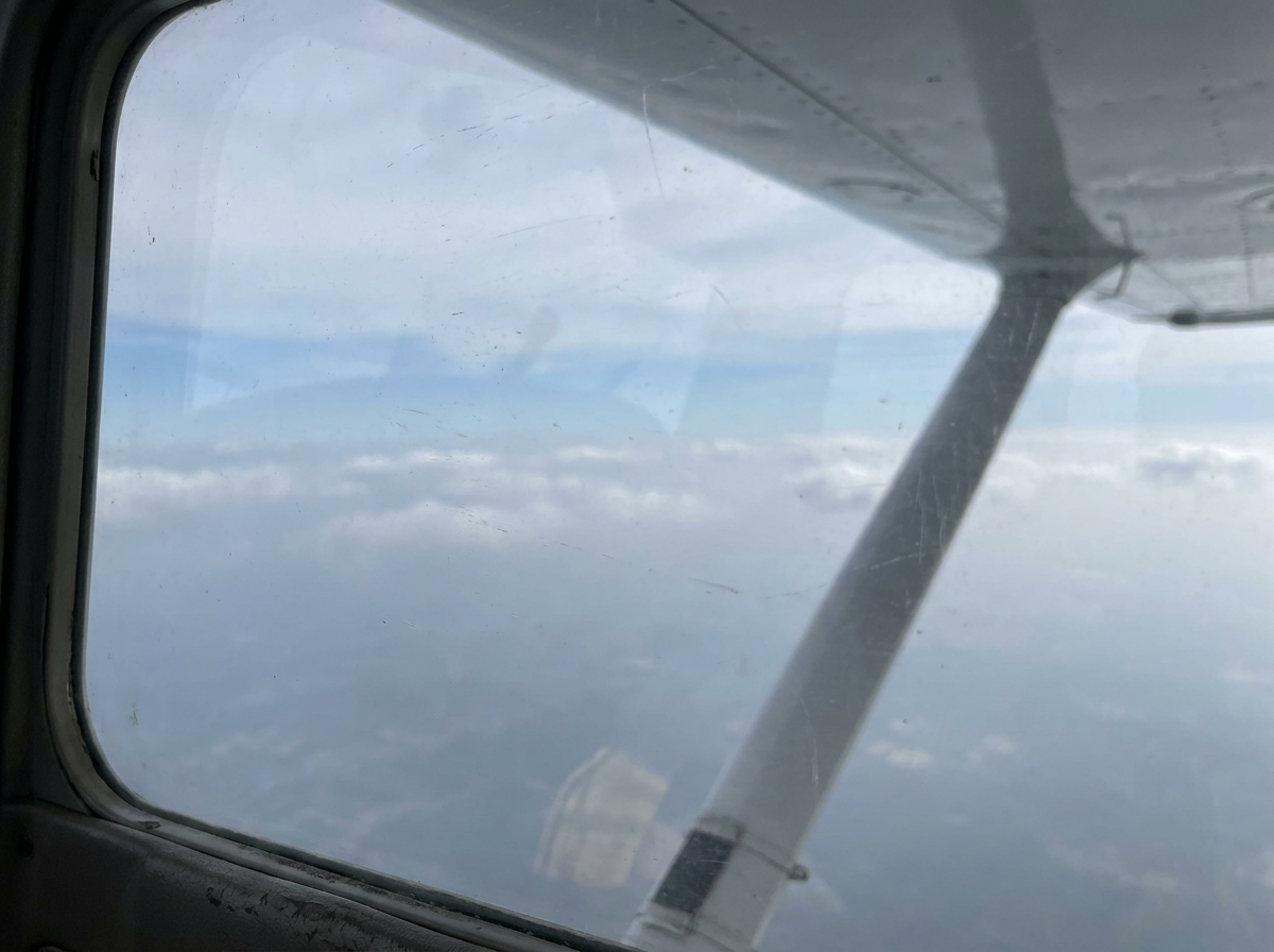 Subtle variation in a bright cloud layer.